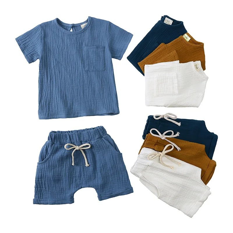 Kids Clothes Set Baby Boy Girl Top + Shorts Summer Children Clothing