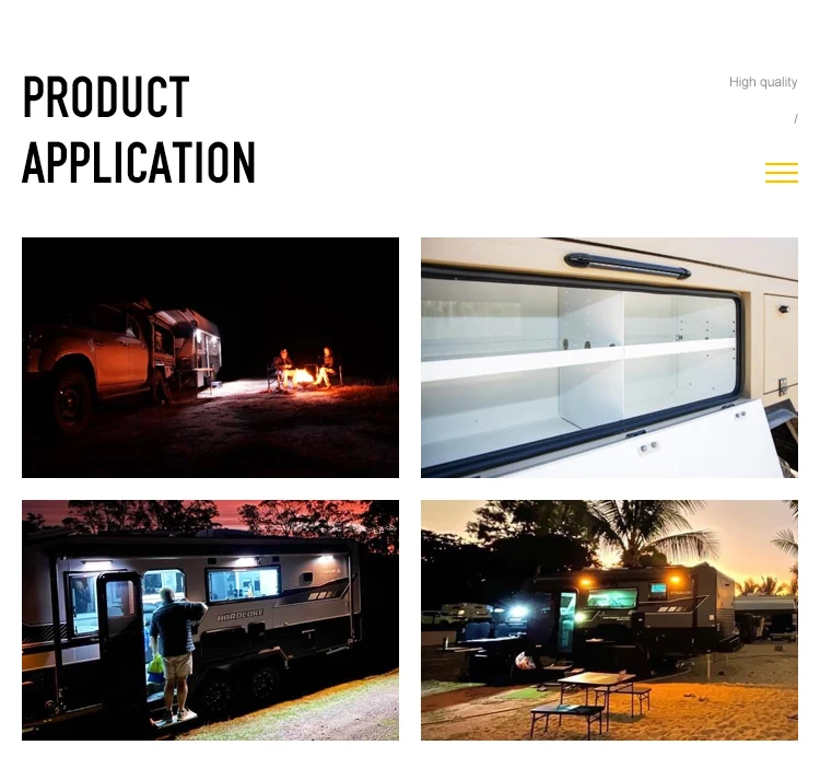 Waterproof  12v Double color Led  External  Light For  Camper rv caravan Awning