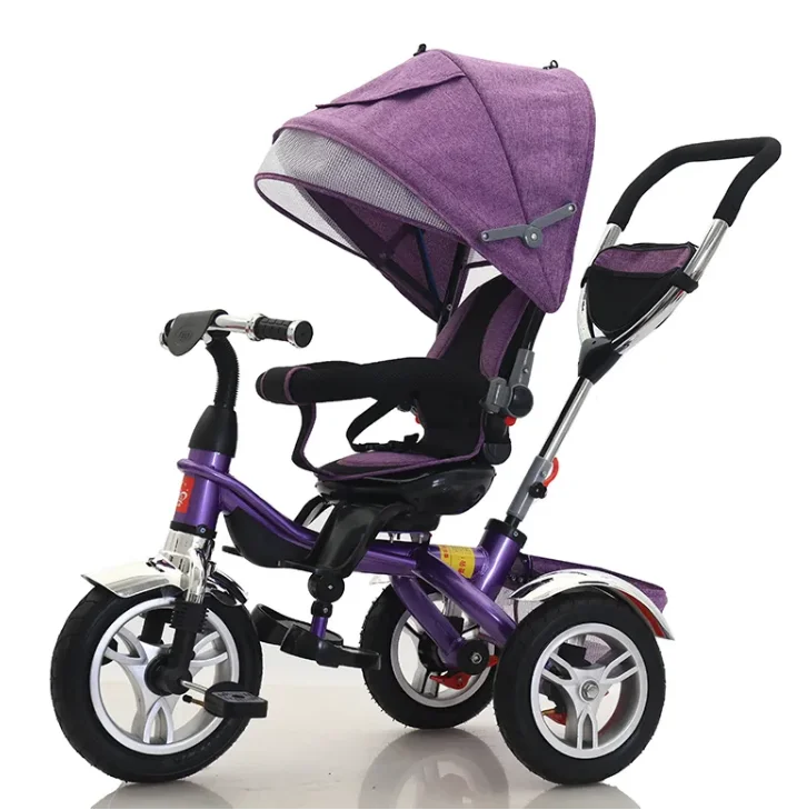 Baby Stroller 3 In 1 Portable Baby Tricycle Stroller Children Tricycle Bike Bicycle Sit Flat Lying kid Trike Swivel Seat