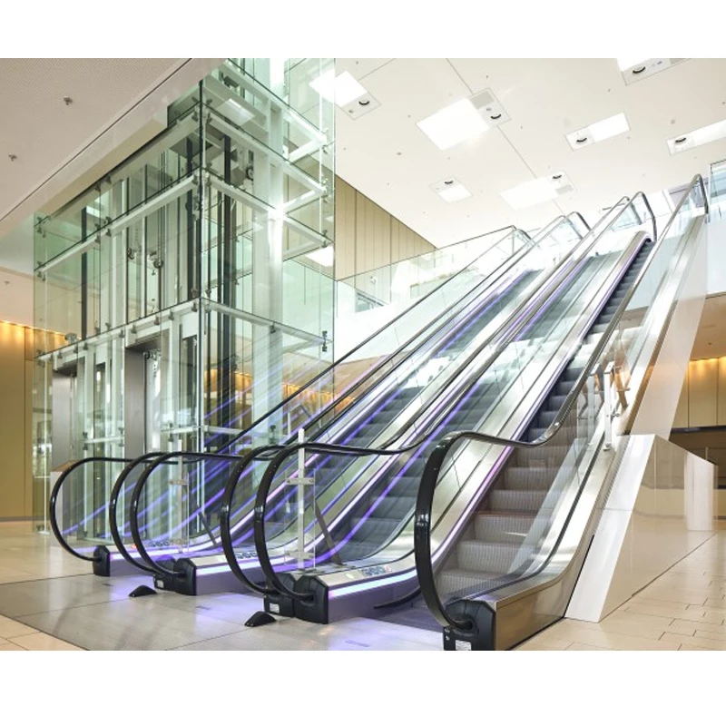 Fuji escalator manufacturer escalator with handrail inlet protection
