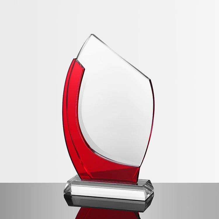 Красная линия кристаллическая наклейка медаль пользовательские хрустальный трофей MH-NJ0150