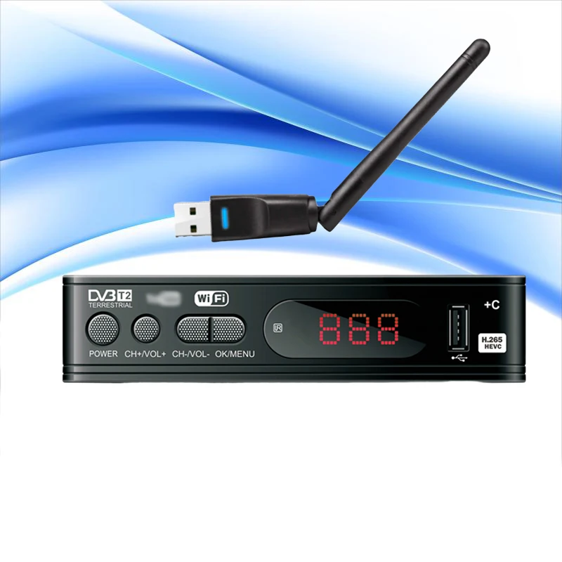 Заводская цена Full HD 1080P t2 приемник iptv декодер приставка dvbt2 h265