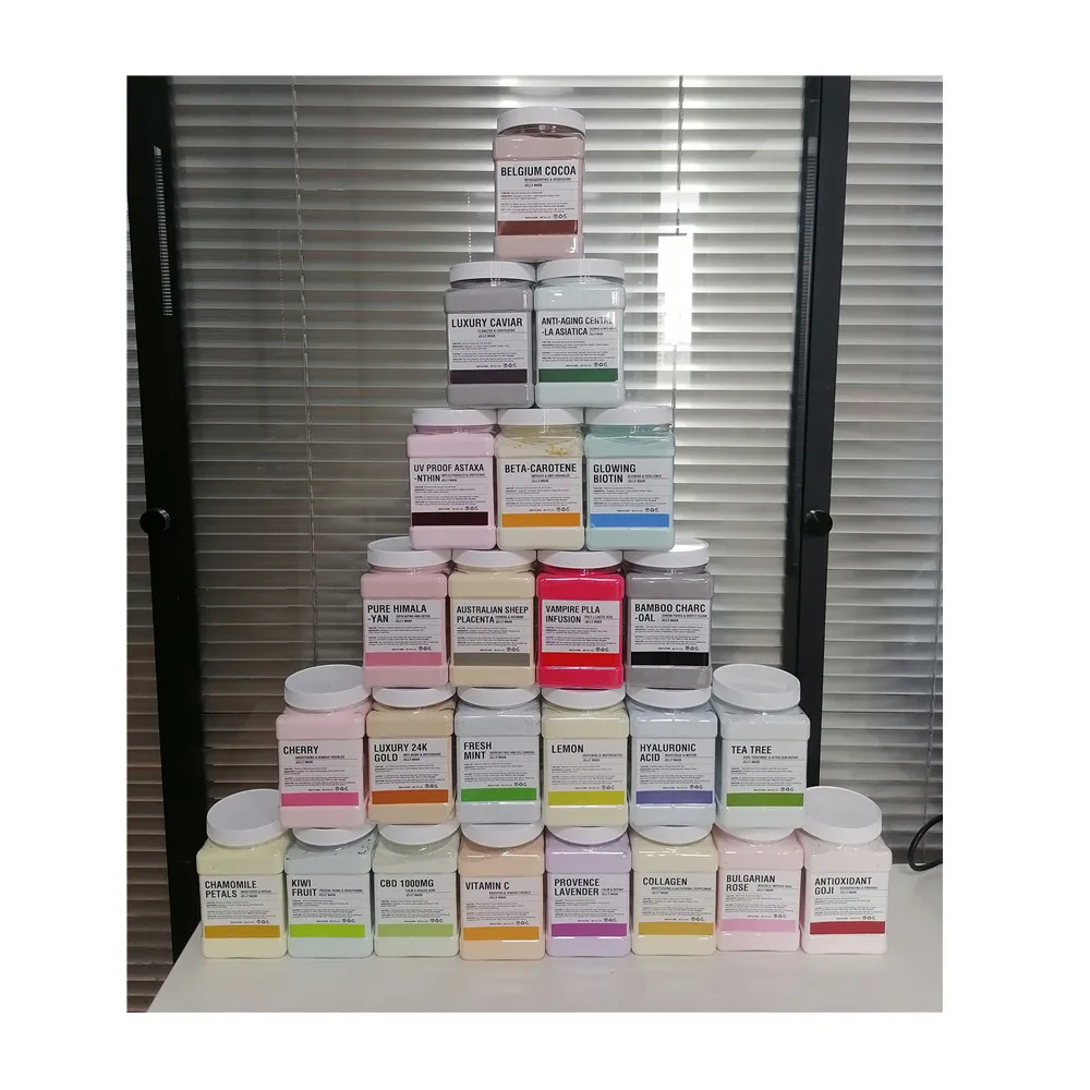  Free Shipping 18 Jars Hydro Jelly Mask Powder flavors Mild And Comfortable Soft Film