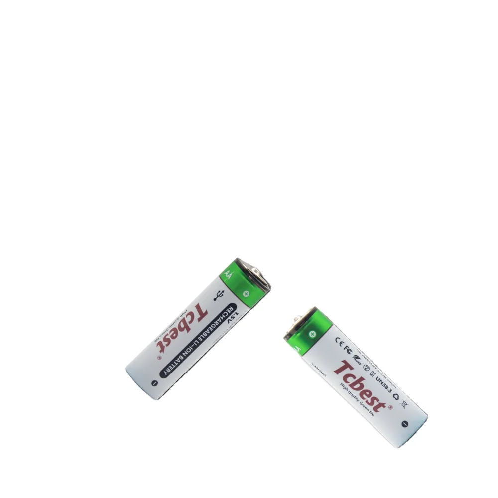 Renewable Energy Lithium Type-C AA Rechargeable Battery 1.5v 2200mWH