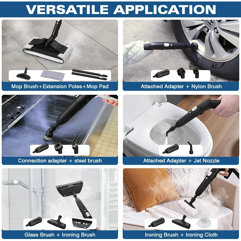 Customize Professional Portable Steamer With Hot Water Functions High Pressure Handheld Steam Cleaners For Household Kitchen Use