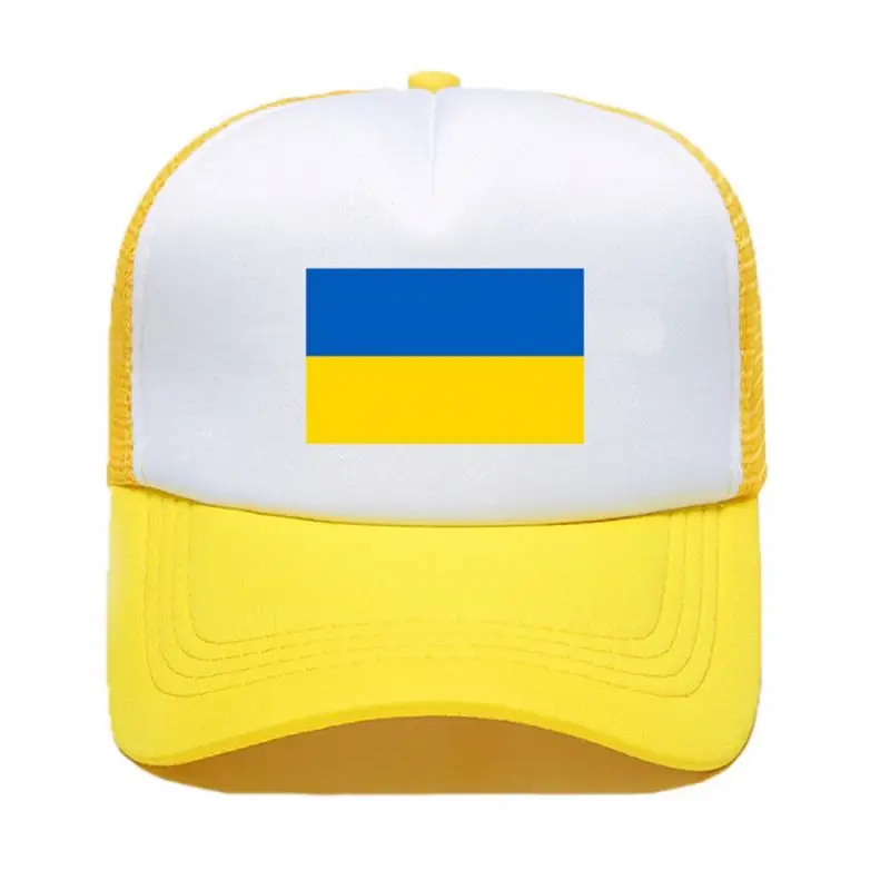 Oxford cloth Ukraine Flags Blue Yellow UKR Ukrainian Ukraine Flag cap custom