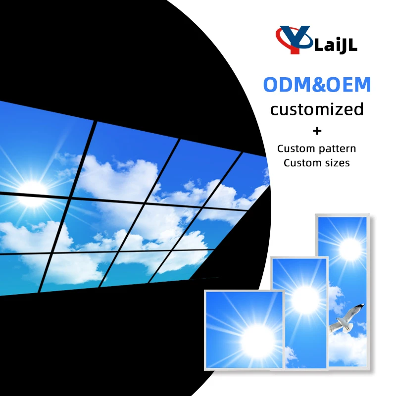 Дешевый 600*600 603*603 Небесный потолочный светильник панельный облачное небо светодиодный 2X2