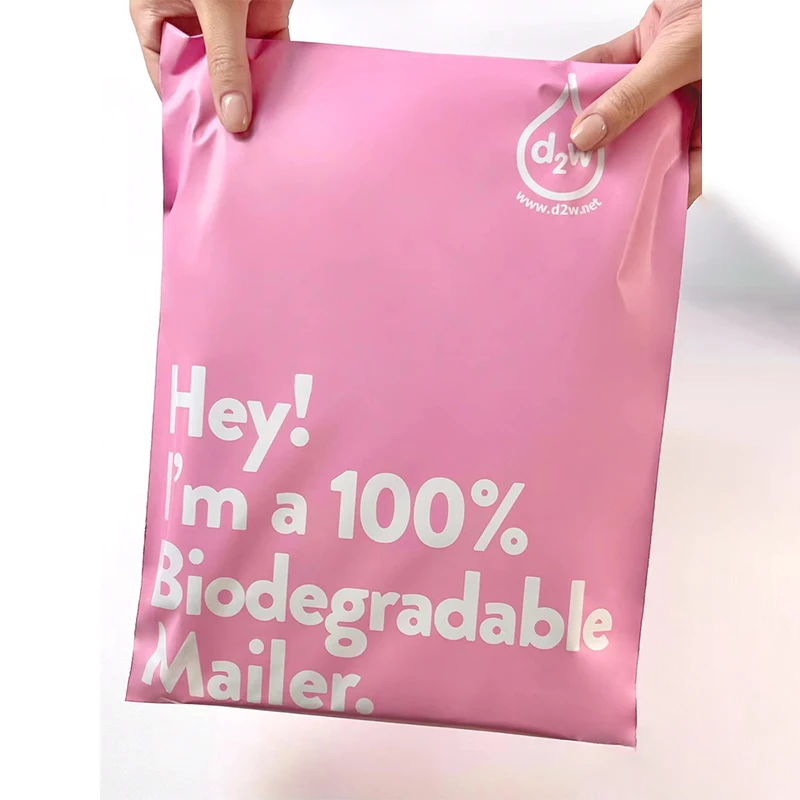 Biodegradable Poly Mailer Compostable Mailing Courier Packaging Shipping Bags With Logo Custom Printed For Clothing