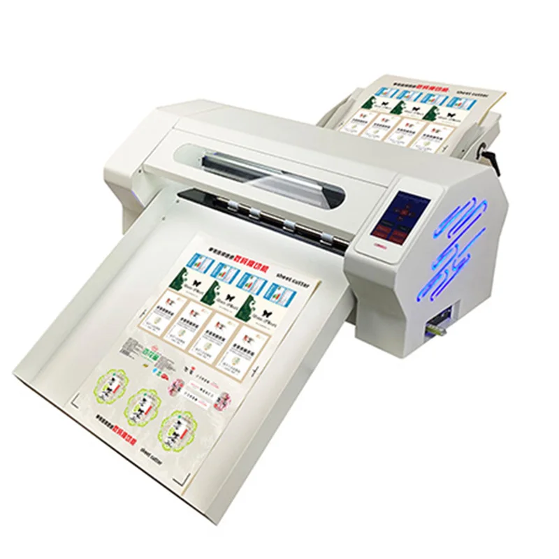 high precision Automatic Label Cutting Machine A3 Automatic Sticker Cutting Machine Digital Label Die Cutter with servo motor