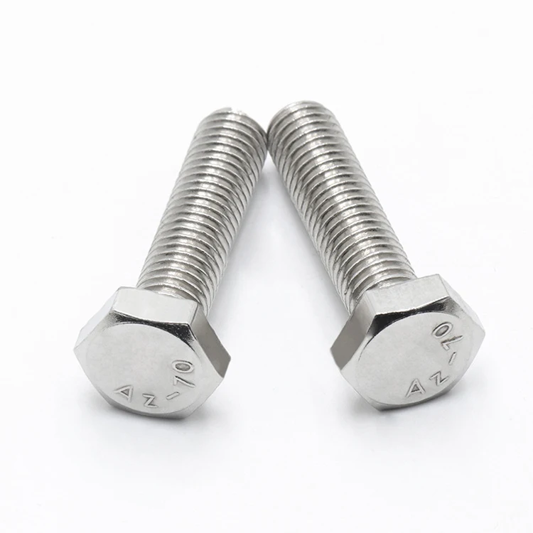 a2-70 724l hex bolt m54 m6 m8 m10 m12 304 316 stainless steel hex bolt