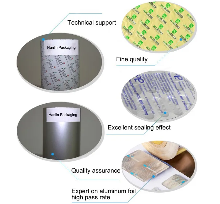 Low price hot selling drug packaging blister aluminum foil for capsule blister packaging