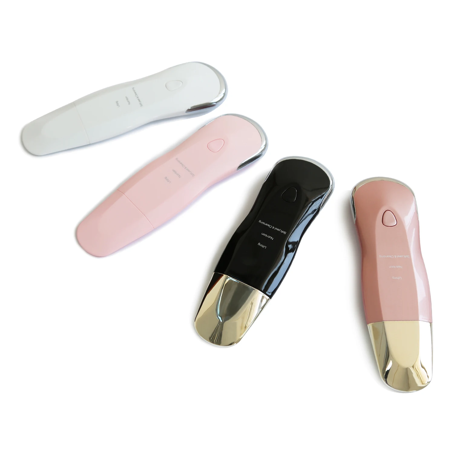 Custom ODM Skin Care Device Ultrasonic Facial Scraper Skin Scrubber Lifting Tightening Peeling Face Ultrasonic Skin Scrubber