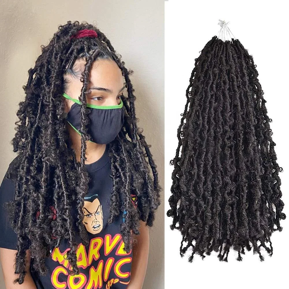 TKL Faux Locs butterfly Soft freetress twist braiding hair Pre-Stretched synthetic crochet hair