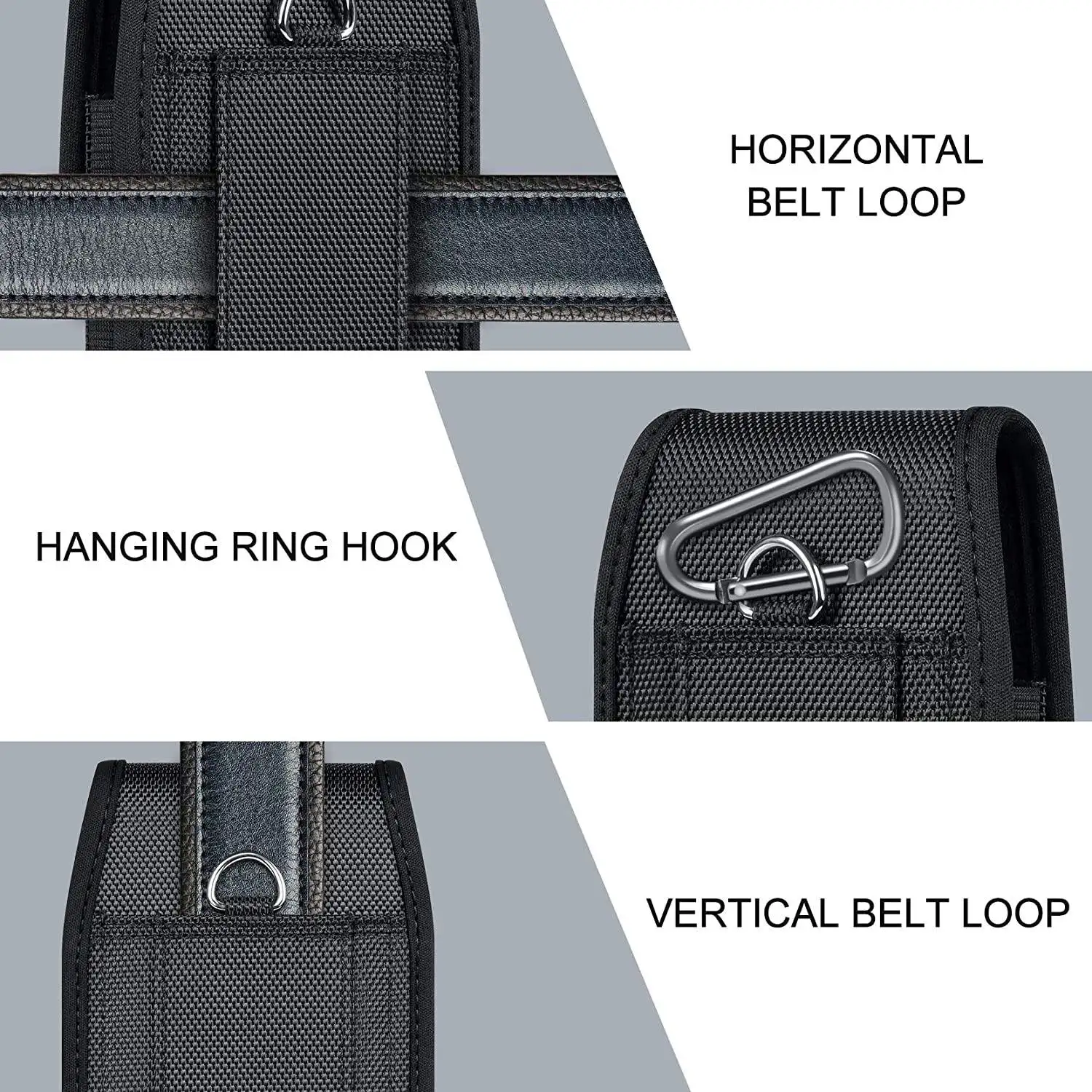 Custom 600D Belt Clip Cell Phone Bags Tactical Phone Holster Carrying Case for Outdoor Sports Running Waist Bags Phone Pouch