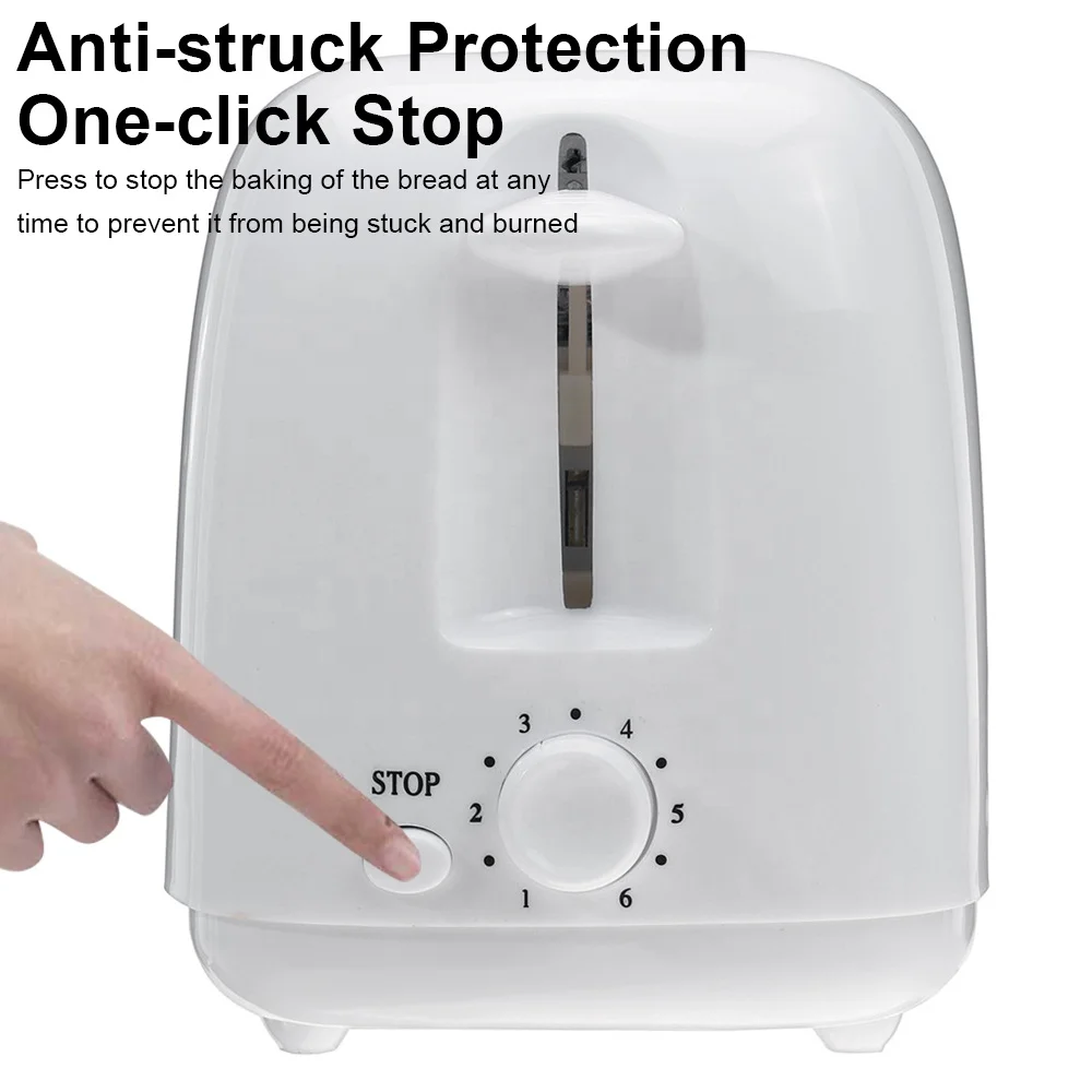 Toaster Bread Machine 2 Slices Toast Maker Automatic Grille Pain Portable Breakfast Bread Machine Toaster
