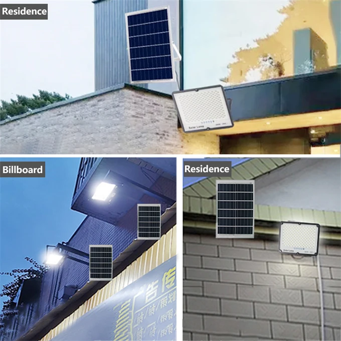 Factory Solar LED Flood Light 100w 200w 300w 400w 500w 1000w Outdoor Waterproof led Garden Solar Flood Lights with Motion Sensor