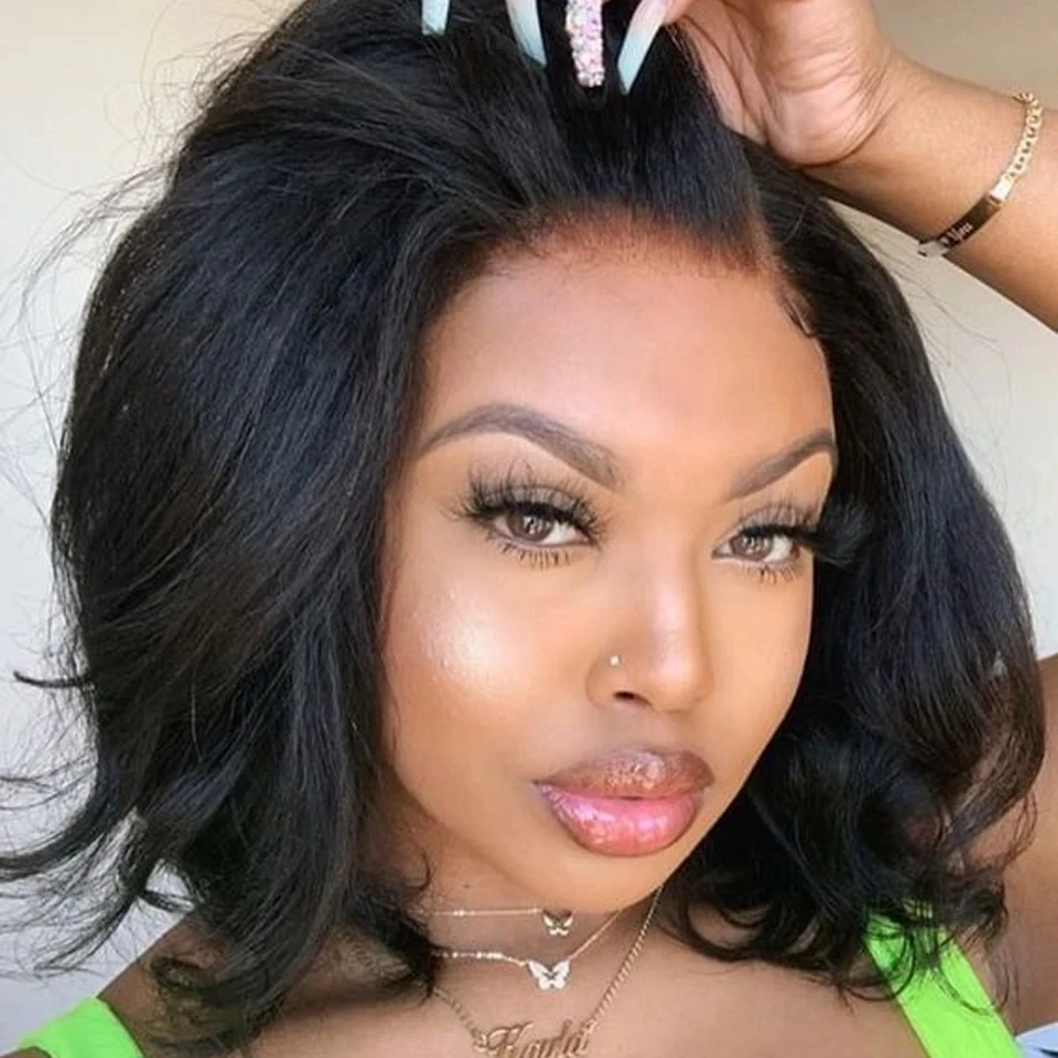 210% Cheap Kinky Straight Lace Frontal Human Hair Wigs Wholesale Brazilian Virgin Hair Lace Front Wig For Black Women