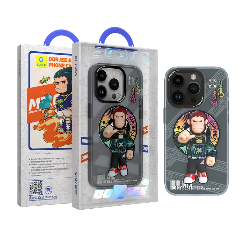 Blueo Dorjee Gorilla IMD Double-sided frosted Magnetic Mobile Phone  Case Cover For iPhone 14 Pro Max