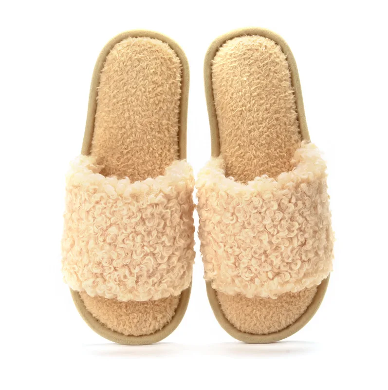 Лидер продаж 2021 женские меховые домашние тапочки цветные сандалии сланцы для дам