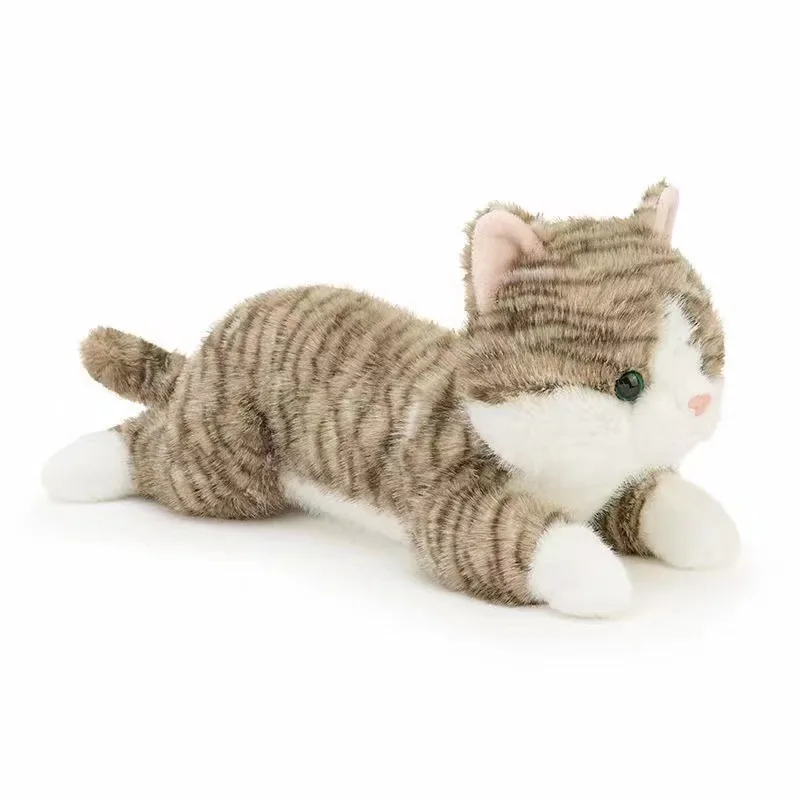 Customized cute high fidelity cat plush toys for children