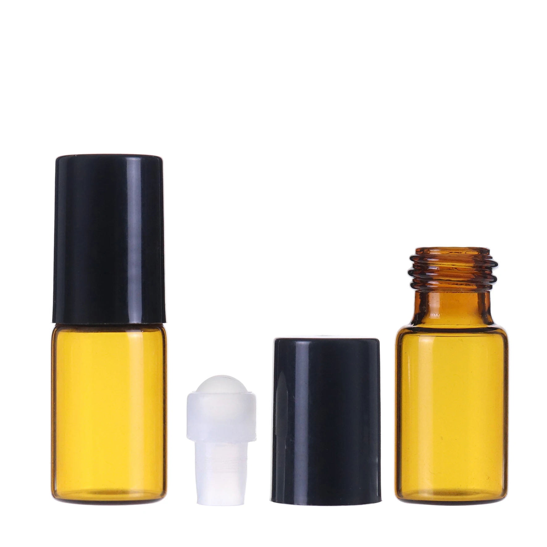 Glass Roller Bottle 1ml 2ml 3ml 5ml 10ml Roll on Bottle Amber Perfume Essential Oil Roller Bottle