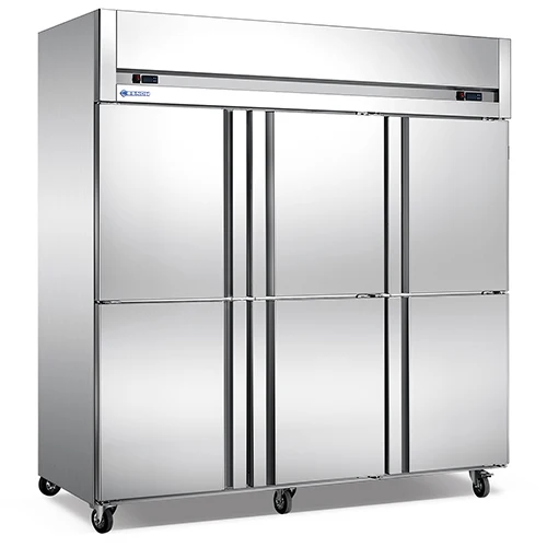 Markdown sale economical style static cooling 6 doors refrigeration equipment upright chiller restaurant freezer