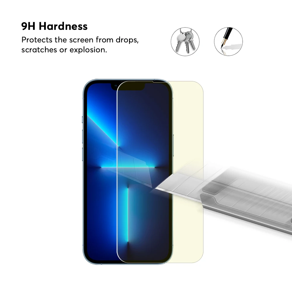 Anti-blue Light Screen Protector for iPhone 13, Screen Protector Blue Light Glass 13 Pro Max