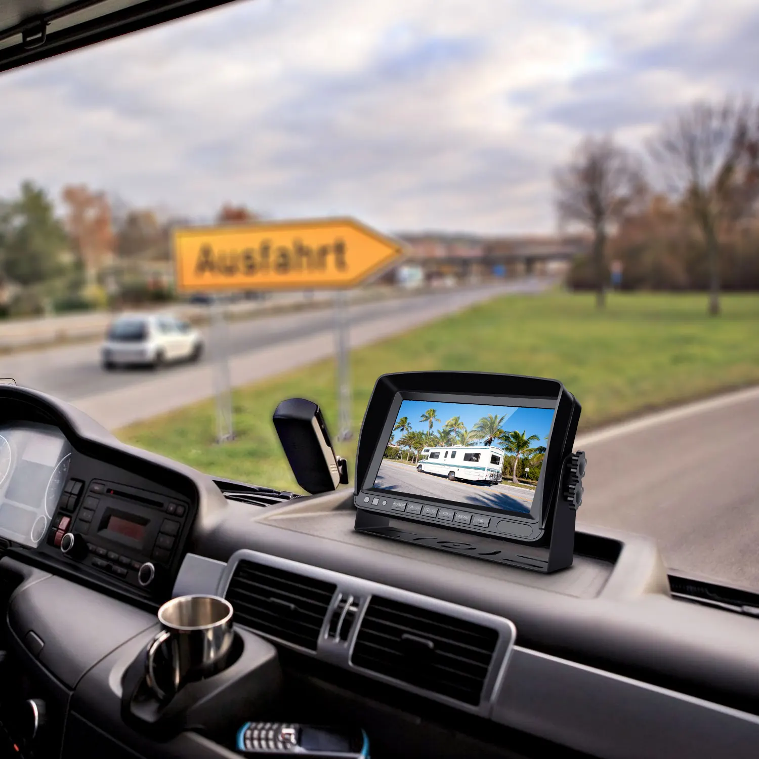  7-дюймовый ЖК-дисплей AHD 1080P автомобильный монитор на зеркало заднего вида Раздельный экран видеозапись 1 канал/2 канала/4 канала для камеры 7
