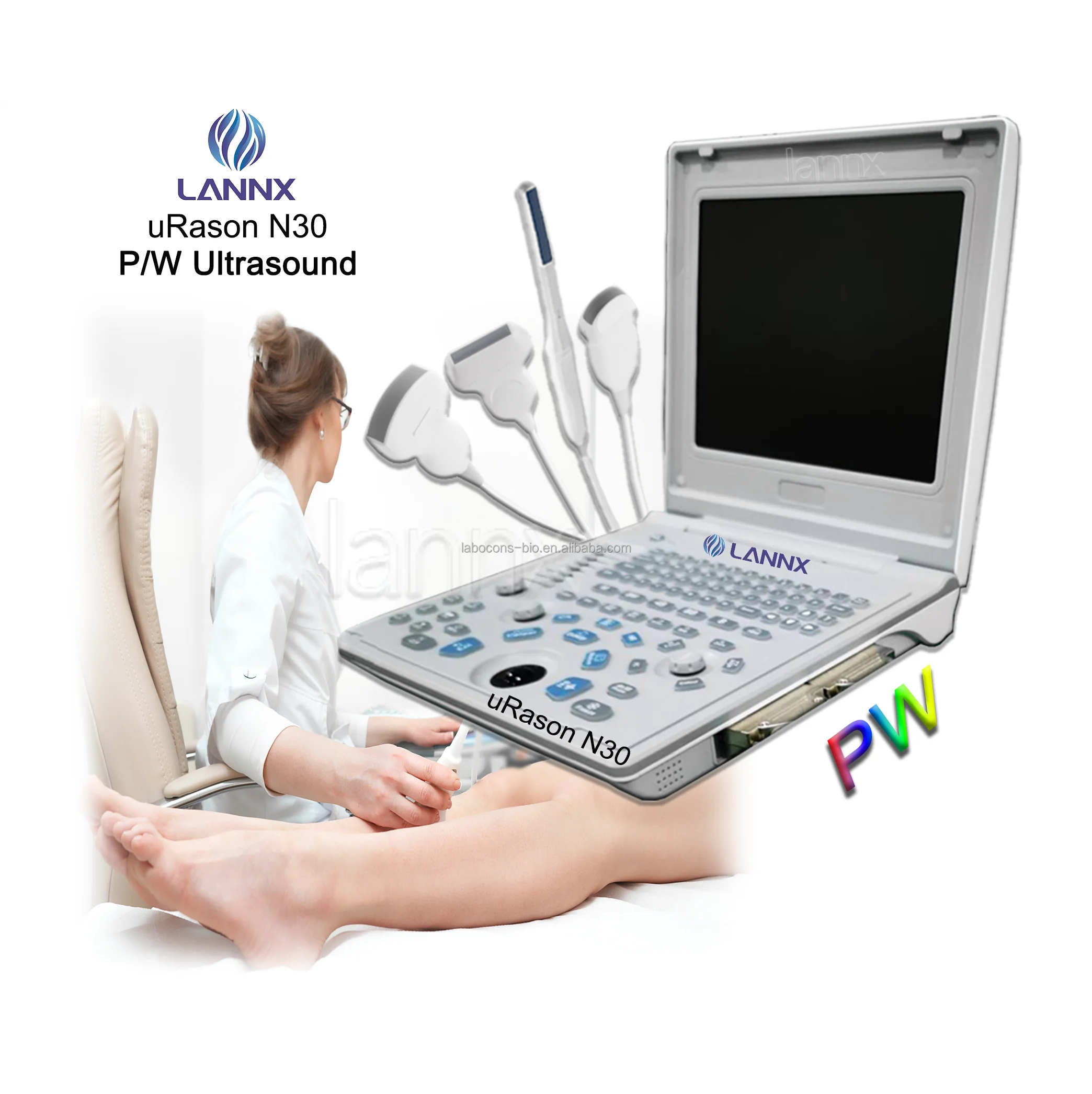 LANNX uRason N30 Professional Ecografo Healthcare Imaging Instruments Ultrasound Machine PW B/W portable ultrasound scanner