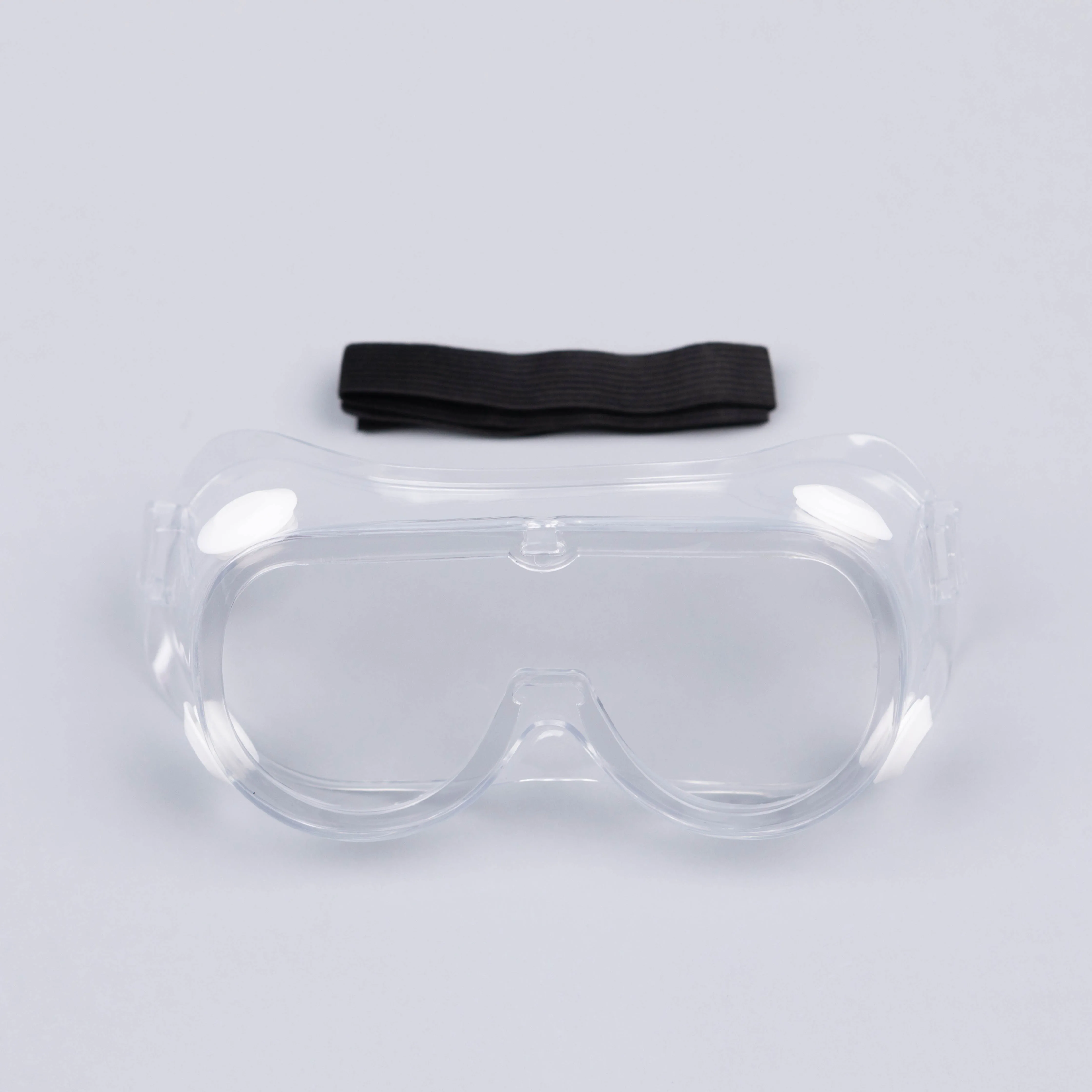 Anti shock scratch clear lenses PC safety goggles with air ventilation