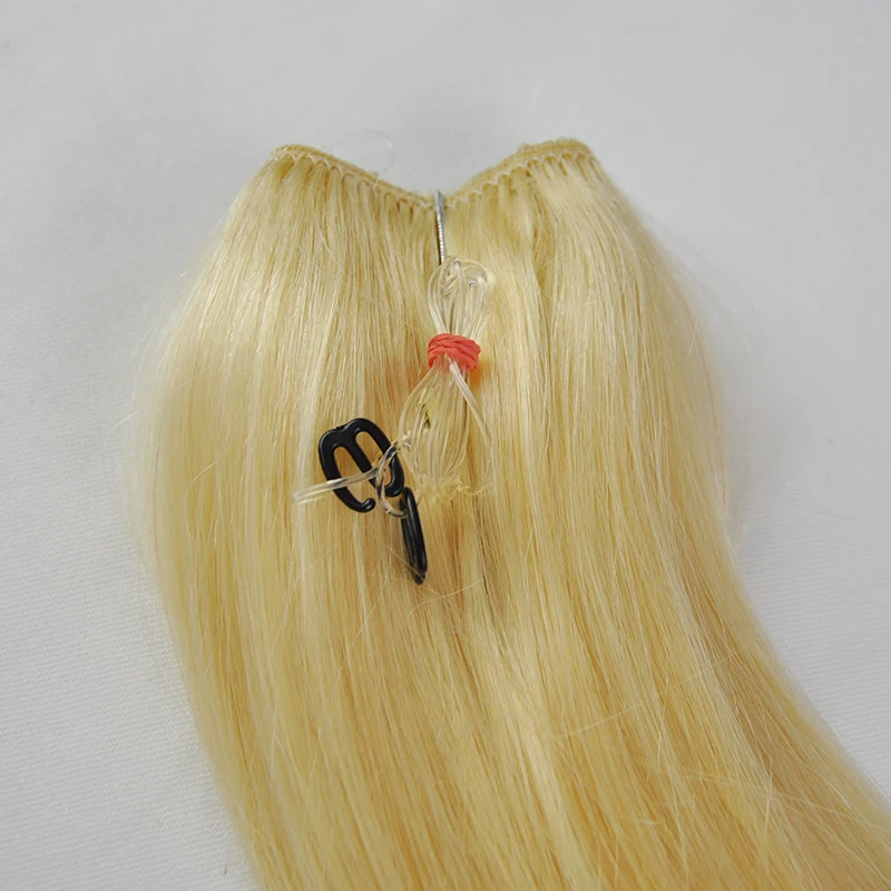 
100% human hair wholesale blonde color 613 human hair fishing line no trace hair extension 