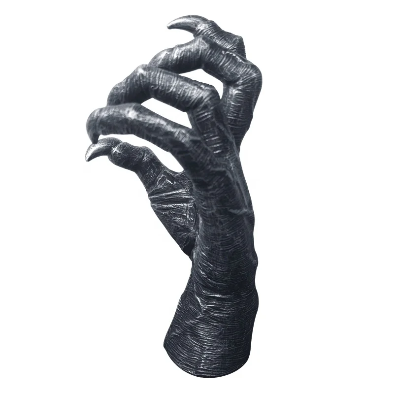 resin demon craft halloween pendant home living room ornaments hand shape sculpture folk crafts OEM desk decoration