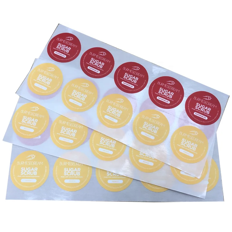 Custom printing private transparent gold foil purchase order sticker roll red yellow stickers for small business