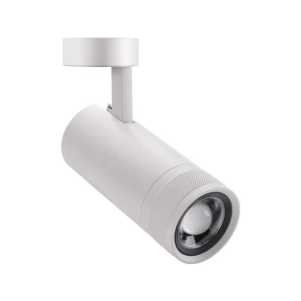 15-60 Beam Angle Shop LED Track Light Aluminum Housing 10w 20w Surface Recessed Ceiling Track Grille Lights