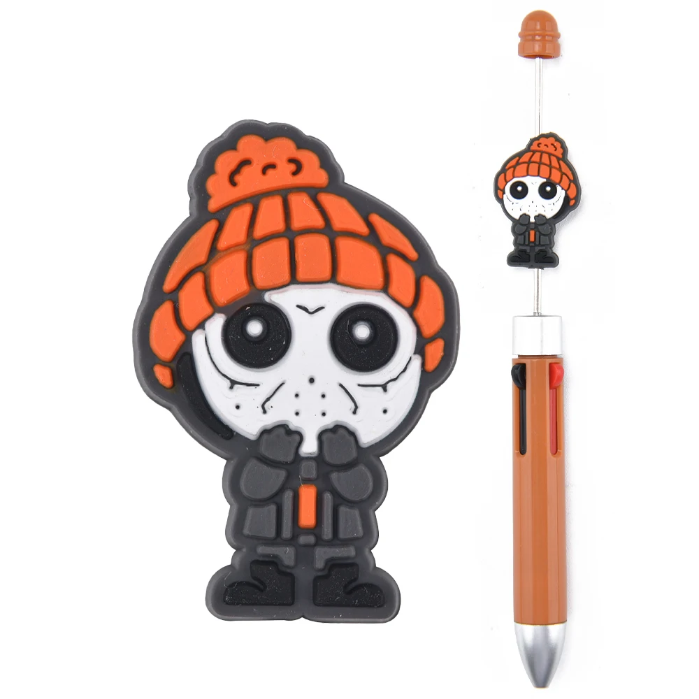 Custom Wholesale Diy Eco-friendly Soft Silicone Mario Beads Chew Character Silicone Focal Beads For Pens Making