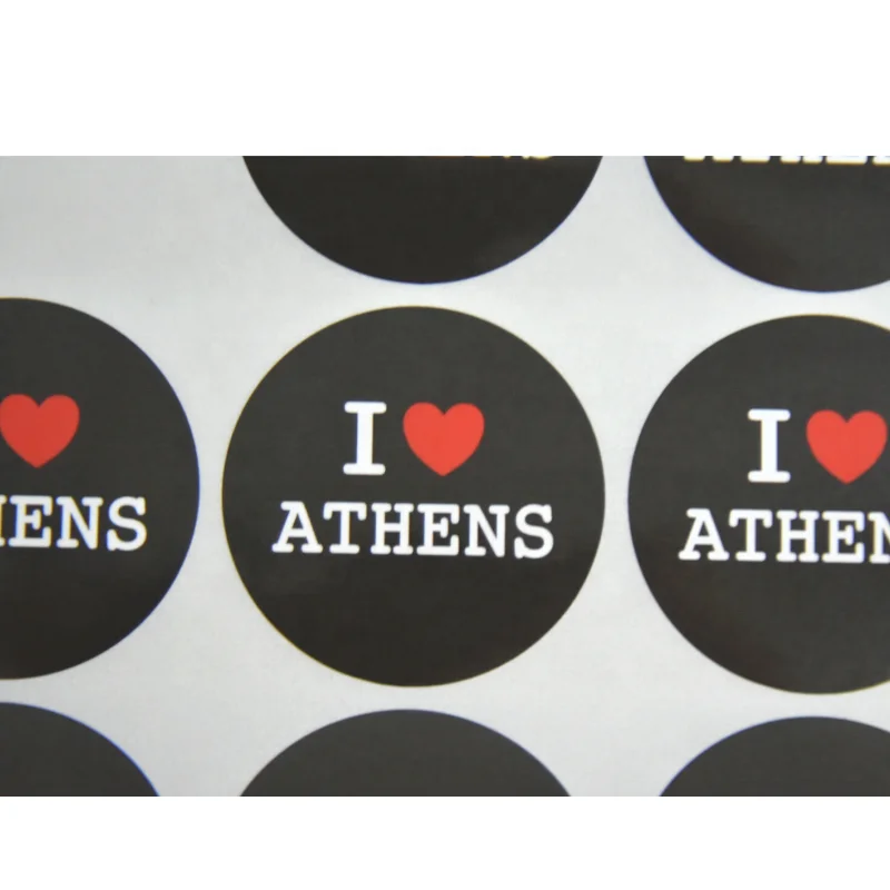 Custom Printing Logo Sticker Sheet Personalized Adhesive Packaging Label Sticker Glossy Round Sticker Customized Packaging