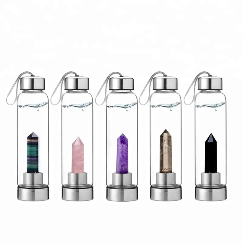 Best Sell 500ml Stocked Water Bottles Crystal Drinking Bottle Sport Glass Drinking Bottle