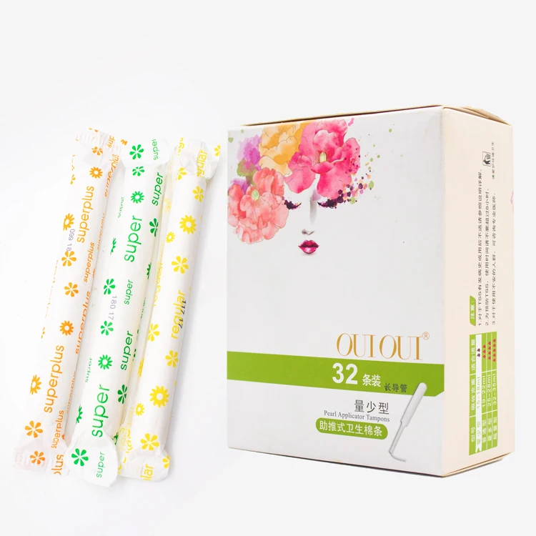 
Feminine hygiene cotton tampon organic cardboard applicator 