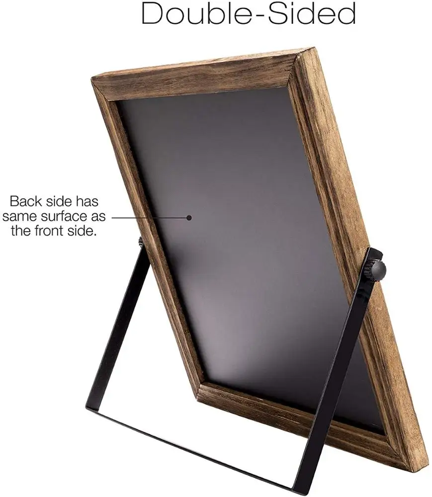 Rustic  Wooden Frame Chalkboard Sign with Adjustable Stand
