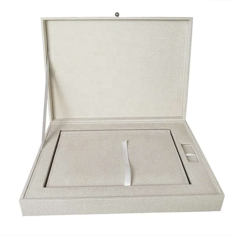 
A4 photo album cover+Usb hole+box 
