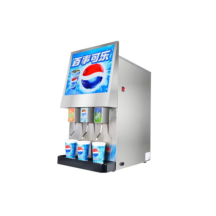 Soda soda machine Cola machine three kinds of beverage large capacity best price Black baking paint