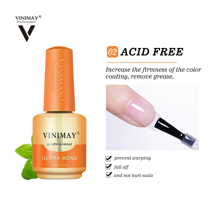 Vinimay Hot Sale Sealant Primer Top Coat Base Coat Set Soak Off UV Gel Polish Detachable Primer Wholesale