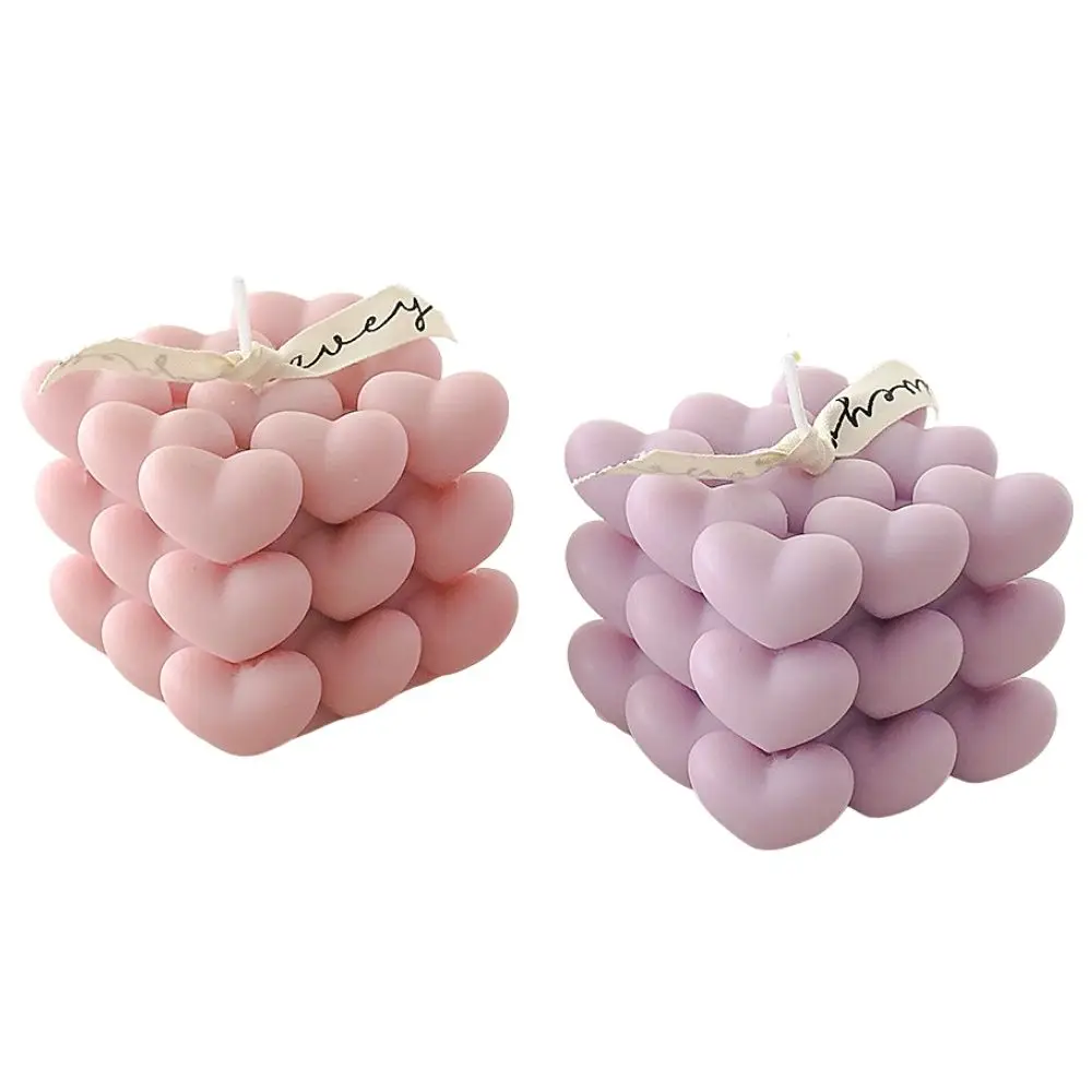 handmade heart shape rubiks cube  luxury Candle home fragrance soy wax candles scented candles decorations for home
