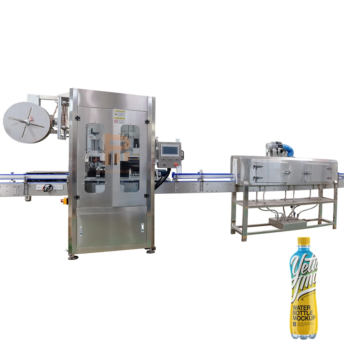 High Speed Fast Round Bottle Label Shrink Sleeve Wrap Sleeve Labeling Machine With Steam/Electric Shrinking Tunnel