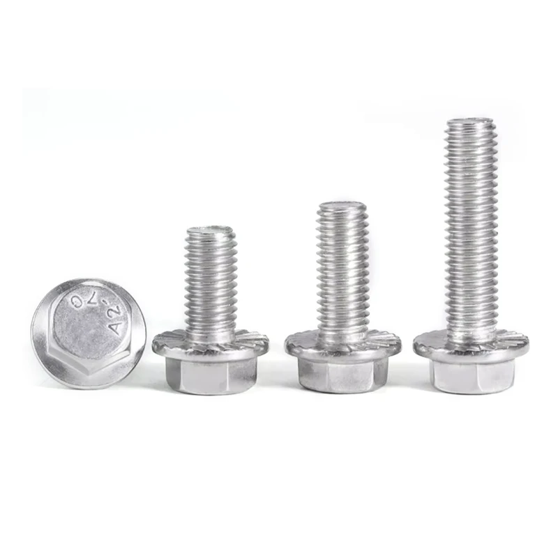 304 Stainless steel multifunctional hex flange m6 x 10 bolt black bolts and nuts