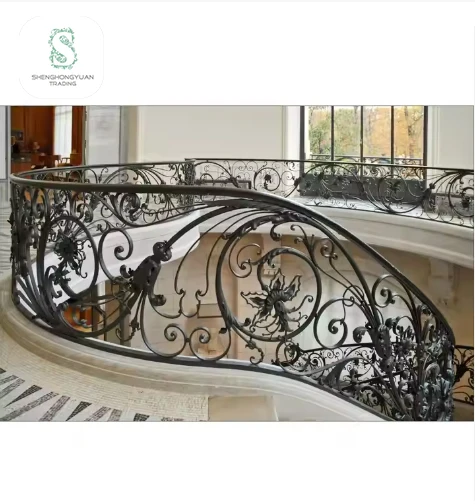 Wrought Iron Stair Railing for Indoor Railings