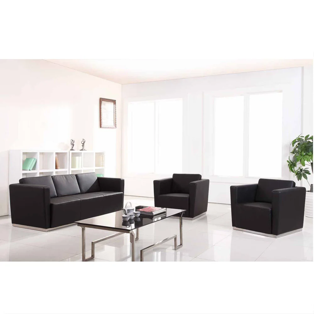 Factory directly modern Popular leather office reception leather waiting room sofa picture