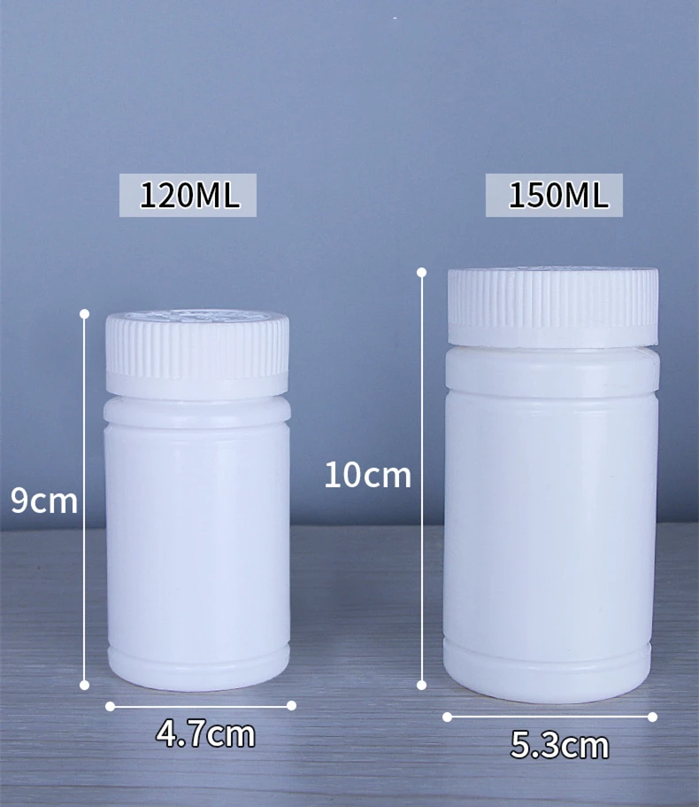 30ml 40ml 60ml 80ml 100ml 150ml HDPE Plastic solid bottle pill capsule bottles