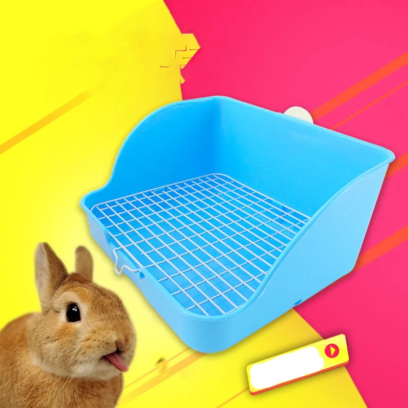 Small Animal Supplies Rabbit Toilet Square Grid Hamster Toilet In Cages Easy To Clean Rabbit Large Size Toilet