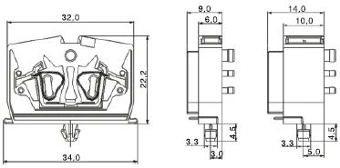 custom through panel terminal connector push wire power bus bar feed through miniature terminal block